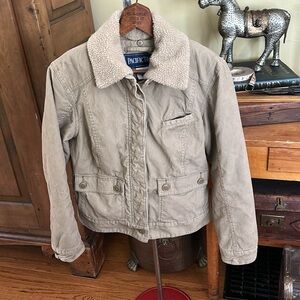 VINTAGE Pacific Trail Tan Corduroy Bomber Jacket Sherpa Collar & Lining